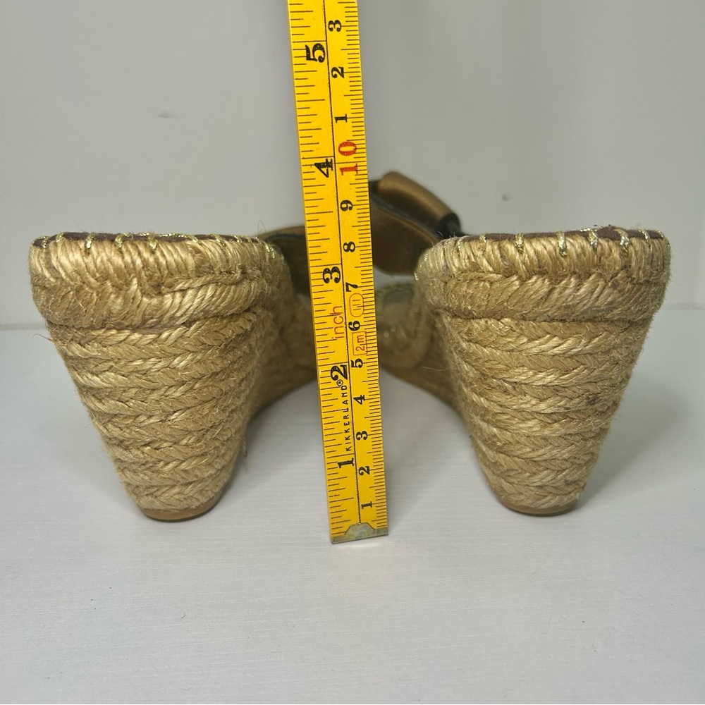 Burberry Espadrille Classic Nova Metallic Wedge Sandal EU 39 US 8.5 - Picture 7 of 16